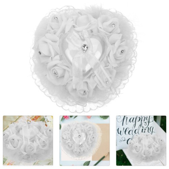 Wedding Pillow with Pink Flower for Marriage